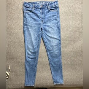 American Eagle Light Blue Super Stretch Denim Skinny Jeans